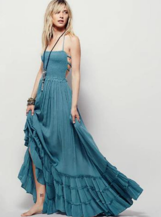 Vestido Boho Maxi Dress - Toda Musa